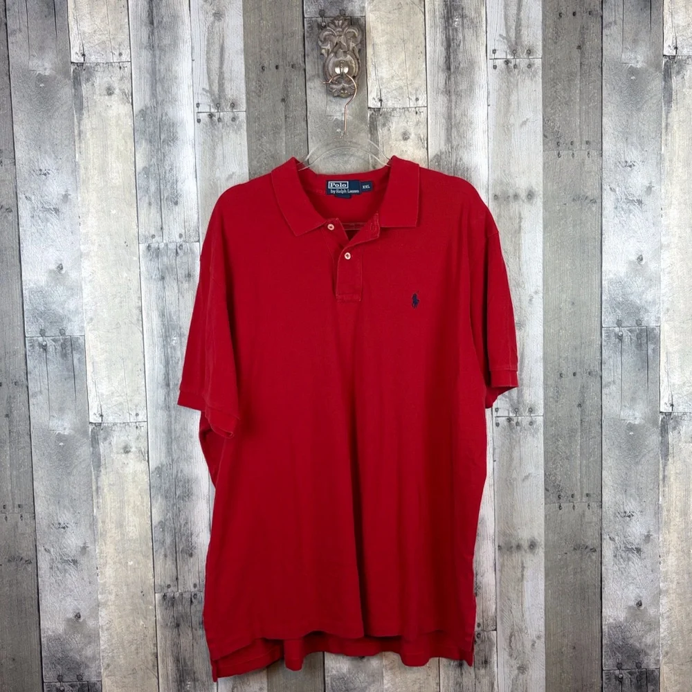 Ralph Lauren The Iconic Classic Fit Mesh Polo in Red Size XXL.
